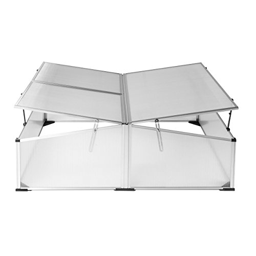 Rotfuchs Doppel Frühbeet Gewächshaus Treibhaus Tomaten Garten Pflanzen 119 x 100 x 40 cm - 5