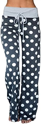 FASTYLING Women's Sports Trousers Long Casual Trousers Ladies Floral Print Wide Leg Long Trousers