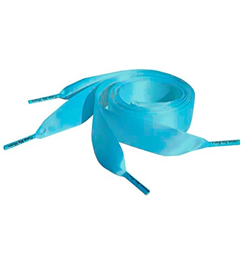 My Ribbon LacesTurquoise Flat Satin Ribbon Shoelaces My Ribbon Laces™ for Trainers Sneakers Boots Shoes Laces
