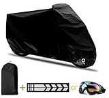 Motorradabdeckung Universalgrößen : 245*105*125 CM deshalb passend für viele Motorräder und roller.