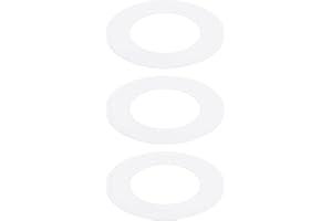 PATIKIL 2.76" ID 4.53" OD Gaffe Anneaux pour Encastré Clair, 3 Paquet Brillant Blanc Gaffe Garniture Anneau Éclairage Luminaire pour Plafond Mur Encastré Cannete Luminaires