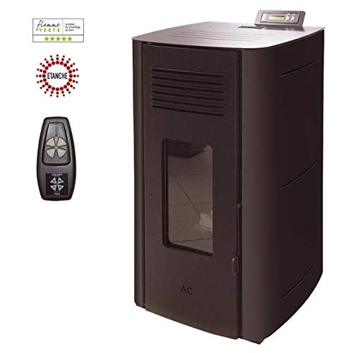 Poêle à granules HYDRO ELIO ETANCHE 13KW - Noir option télécommande