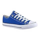 mustang sneaker damen hellblau  Elara Unisex Sneaker  Bequeme Sportschuhe für Damen und Herren  Low top Turnschuh Textil Schuhe 36-46 01-A-Blu-42