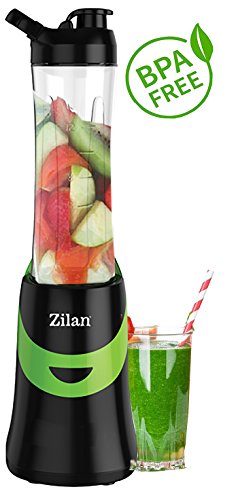 Smoothie Maker + 1 Trinkbecher (1x 600ml) Standmixer 350 Watt Mix & Go Smoothie to go Mixer Shaker (1 Trinkbecher / Schwarz)