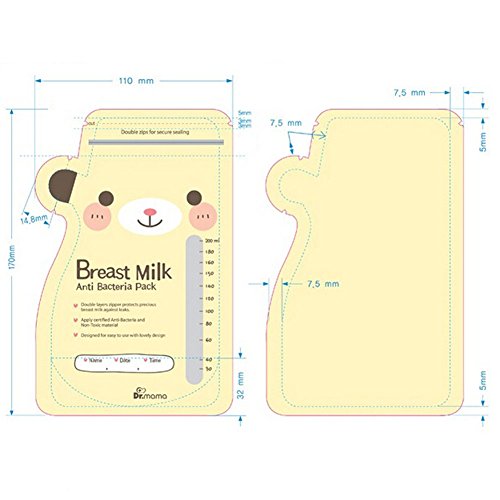 Baby Convenient Food Storage Toddler Liquid Milk Carry-out Bag 200ML Set of 30