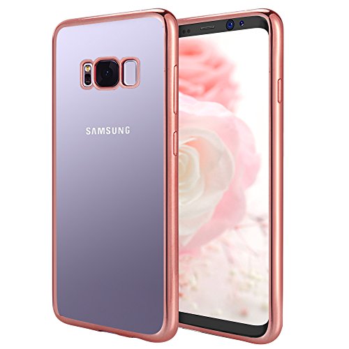 Book's Cover of Coque Galaxy S8  Samione Galaxy S8 Housse Silicone Flexible gel TPU Bumper Absorption de Choc Résistant aux rayures Très Légère Coque pour Samsung Galaxy S8  Or Rose