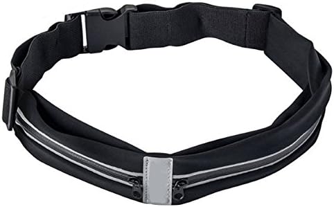 YYGIFT® Sports Running Bag Outdoor Dual Pouch Sweatproof Reflective Waist Pack, Fitness Workout Belt Fanny Pack