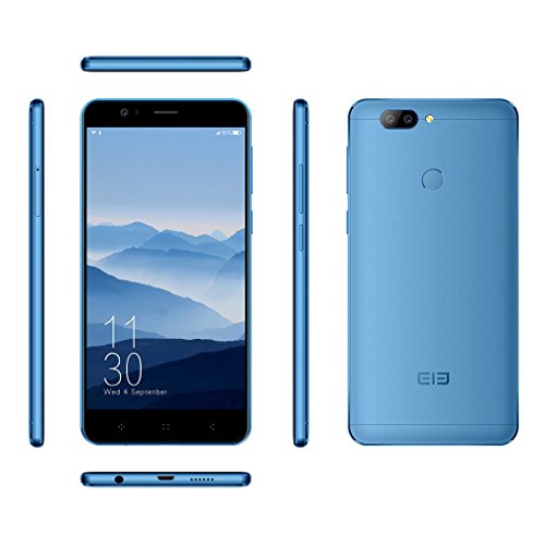Elephone P8 Mini 4G Smartphone Ohne Vertrag 5.0 Zoll 1080P FHD IPS Android 7.0 Octa Core Dual SIM 4GB RAM+64GB ROM 16MP Vordere Kamera und 13MP+2MP Dual Hintere Kameras Fingerabdruck ID(Blau)