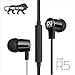 Evidson AudioWear R5 In-Ear earphones with 3 Button Remote & MIC- Enhanced Bass - Flat Cable - Made In India (BLACK) RS.715.00