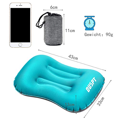 Aufblasbares Camping Kissen,Aufblasbares Kopfkissen,Leichtes Reisekissen Luft-Kissen,Camping Pillow für Camping, Reise, Draußen Bequemen Schlaf Kissen … (Blau) - 2