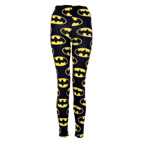 FASHION-BOUTIQUE-Leggings-Damen-Batman-Aufdruck-Promi-Komplett-Lang