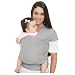 SySrion Baby Wrap Carrier - Soft Baby Carrier for Comfortable Baby Wearing - Durable and Stretchy Cloth Keeps Your Baby Close and Comfortable - Fits Babies From Birth to 35 lbs (Grey)