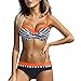 Produktbild Refill_ bikini-Sets für Damen,Damen Reizvoller Zweiteilige Bikini Set Push Up Gepolstert Cups Mit Bügel Bandeau Badeanzug Bademode Monokini