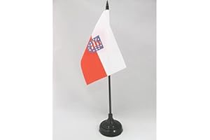 AZ FLAG - Tischflagge Thüringen - 15x10 cm - Thüringen Tischfahne 10 x 15 Cm - Flaggen