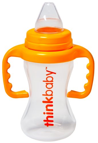Thinkbaby Sippy Cups for Toddlers 9 to 36 months - No BPA - 9oz / 266ml - Orange