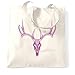 Produktbild Tim And Ted Drahtgitter- Kunst Tragetasche Geometrische Hirsch Schädel-Grafik White One Size