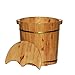 Produktbild YXZN Holzfußbecken Mit Deckel Massivholz Fußbad Barrel,Color1,40X41CM