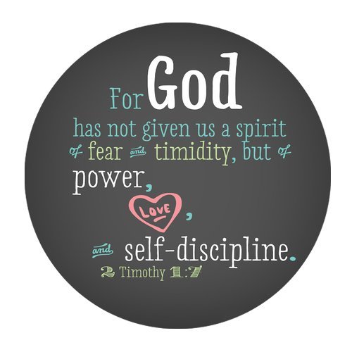 Populaire conçu chrétienne pour Dieu n'a pas Apporté à US une Spirit of Fear Timidity, mais d'alimentation durable Chiffon Coque ronde Mouse Pad 20 x 20 cm {title}