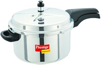 Prestige Deluxe Stainless Steel Pressure Cooker, 6.5 Liters