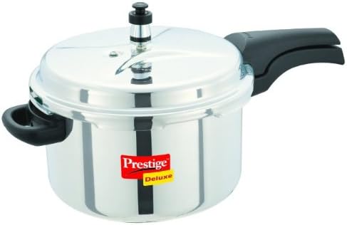 Prestige Deluxe Stainless Steel Pressure Cooker, 6.5 Liters