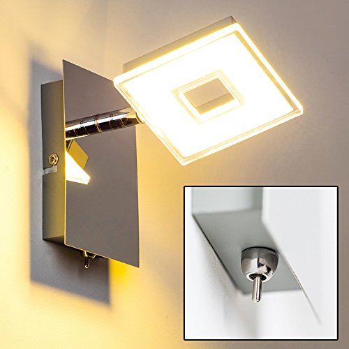 Wandspot LED Krakau - LED Strahler mit verstellbaren Spots - Leselampe Wand mit einer Lichtfarbe von 3000 Kelvin - Wandstrahler LED mit Schalter zum ein- und ausschalten