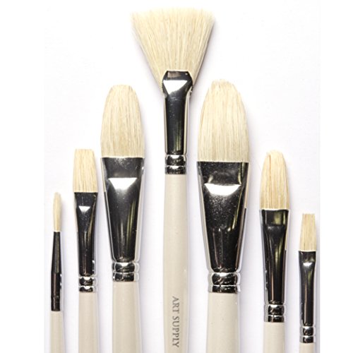 14-teiliges Künstler Pinselset für Acrylfarben, Aquarellfarben und Ölfarben geeignet * handgefertigt * 7 Naturhaarpinsel & 6 Kunsthaarpinsel * kostenloses Etui * nicht haarend * 1 Jahr Garantie - 5
