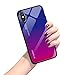 Produktbild Hülle für iPhone X XS,Handyhülle iPhone XS MAX Glashülle [Ultra Hybrid Silikon TPU mit Gradient 9H Panzerglas] iPhone XR Case Cover Tasche Schale Kratzfeste Schutzhülle für iPhone XR(iPhone XR, 2)