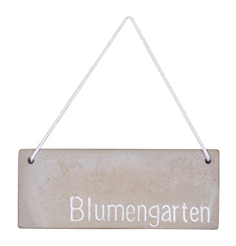 Schilder 3er Set Beton Grau B x H x T 15x6x1cm Garten Deko Sprüche Wanddeko - 2