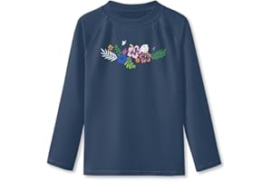 BesserBay Mädchen UV Schutz Shirt Rashguard Schwimmshirt Langarm 110-150