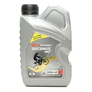 GoMechanic Racemax Pro 4T 20W 40 API-SM Jaso MA2 High Performance Fully Synthetic Longer Protection Premium Engine Oil For Motor Bikes, 1L