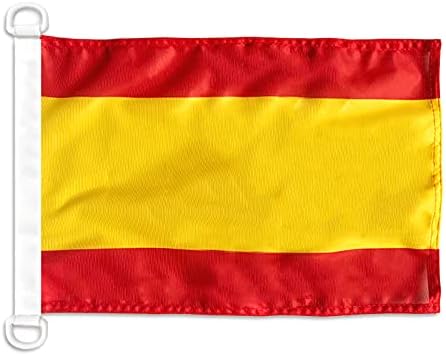 AZ FLAG Bandera Nautica de España Sin Armas 45x30 cm - Pabellón de Conveniencia Española Sin Escudo 30 x 45 Cm, Bandera de Barco con anillas