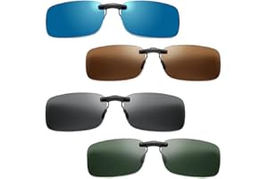 DONGZQAN Gafas de sol para gafas de sol, gafas de sol a presión, clip para gafas, accesorio para gafas de sol, 4 colores, adecuado para hombres y mujeres