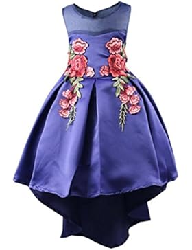 Mädchen kleider kinder kleider Longra Schöne Kleider Festliche mädchenkleider Ärmellos Blume Stickerei Prinzessin...