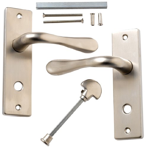 Preisvergleich Produktbild Bulk Hardware BH00008 150 mm Nickel satiniert Berkeley-Badezimmergriff, Weiß