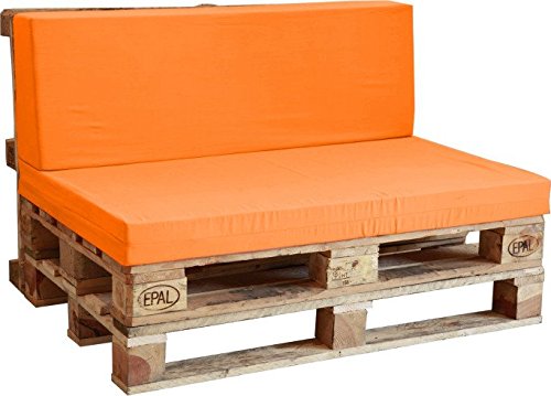 Respaldo de espuma enfundado en naranja para Sofá Palet