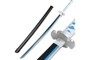 ARUAN Demon Slayer Sword About 41 inches Bamboo Blade for Cosplay Purpose Exquisite Wood Sword Collectibles and Weapon Prop Various Styles Available, Kamado Tanjirou A