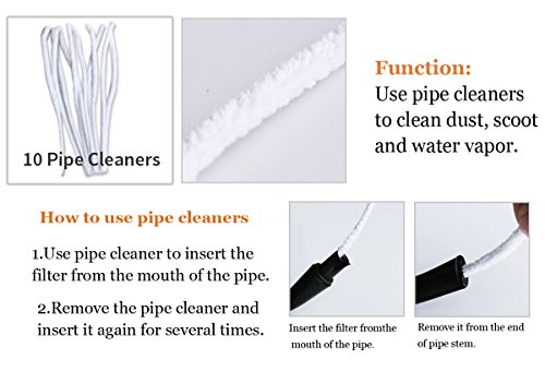 Joyoldelf klassische Tabakspfeife – Pfeifen aus Rot Sandelholz inkl. 3-in-1 Filter, Reiniger , Schaufelkratzer ,Edelstahl Pfeifen Ständer,2 Stopfer Pfeifenbesteck und eine Geschenkbox 19 teilig - 7