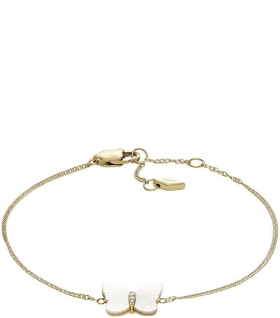 Armband für Frauen Radiant Wings, Weißes Perlmutt Schmetterlingskettenarmband, Länge: 169mm 32mm, Breite: 13.2mm, Höhe: 10mm, JF04425710