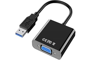 SZJUNXIAO Adaptador USB 3.0 a VGA Adaptador 1080P Full HD Conversor (Macho a Hembra) Convertidor de Cable Externo de Pantalla Múltiple para Windows 10/8.1/8/7/XP