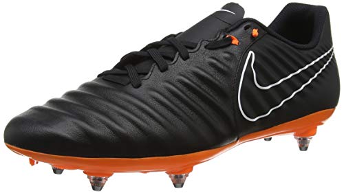 Nike Legend 7 Academy SG, Chaussures de Football Homme Noir/Blanc/Orange Total 080, 43 EU