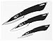 Produktbild Wurfmesser - Kunai - 3er Set - 3 verschiedene Längen -1x gross ca. 24 cm +1x mittel ca. 20 cm + 1x klein ca. 16,5 cm - Skorpion - Edelstahl Farbe: schwarz-silber - mit schwarzer Wicklung NEU