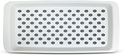 Freelance Polypropylene Kitchen & Dining Anti Slip Serving Tray, 33 x 15 cm, White
