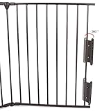KIDUKU® Kaminschutzgitter Metall Laufgitter Laufstall Absperrgitter Türschutzgitter für Kinder-Sicherung, 310 cm Länge, schwarz - 6