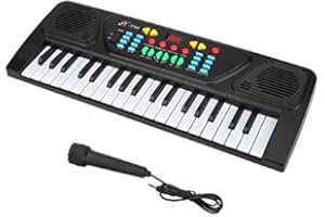 VGEBY 37 Keys Electronic Musical Keyboard, Multi-functional Kids Electronic Keyboard Piano with Mini Microphone Multiple Sounds and Rhythms Musical Education Toy Ideal Present for Kids
