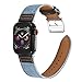 Produktbild kashyk Armband kompatibel für Apple Watch Series 1/2/3/4 38/40mm Uhrenarmband,Cowboy &Premium Lederarmband Ersatz Uhren Zubehör Verstellbares Wrist Strap für i Watch 38/40mm smart Watch