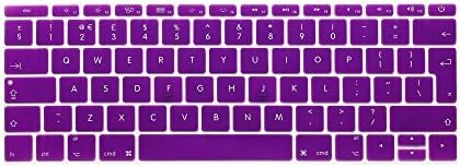 GSuMio Retina 12-inch Soft Keyboard Cover Silicone Skin Keyboard Protector for MacBook 12" with Retina Display Model A1534 ( 2015 NEWEST VERSION EU/UK European ISO Keyboard Layout - Purple
