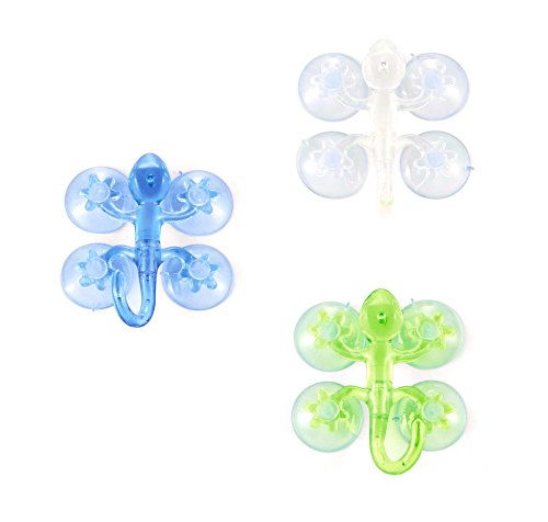 Preisvergleich Produktbild Outlook Design Italia VHB0300100 Geko 3er Set Haken Handtuchhaken Mit Saugnapf