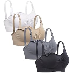 Cimary Soutien-gorge de maternité sans couture pour femmes (Lot de 4)