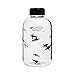 Price comparison product image TIANLIANG04 BecherKaffeetassen Große Kapazität Transparentes Glas Schale Portable Hitzebeständige Schale Student Wasser Schale, Schwarz 600 Ml - Pinguine - Eine Tasche