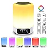 Reproducción de música inalámbrica: el altavoz cuenta con una gran pantalla LED para ajustar la hora del día según sea necesario. El temporizador de apagado automático apaga la luz y el altavoz.